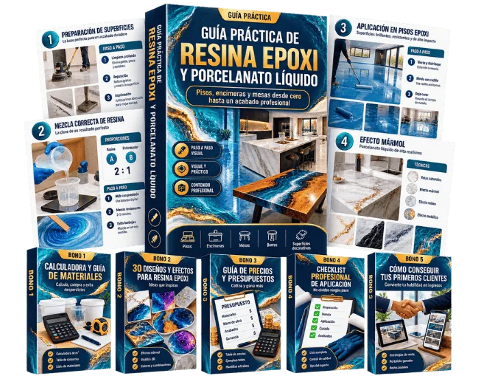 Portada de la Guía Práctica de Resina Epoxi y Porcelanato Líquido